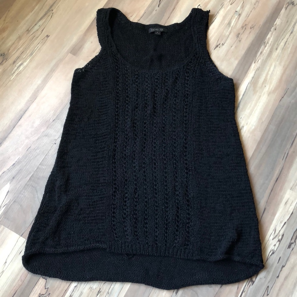 Rachel Zoe open knit tank top